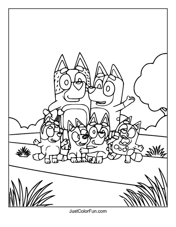 Bluey Coloring Pages (29 Free Printable PDFs)